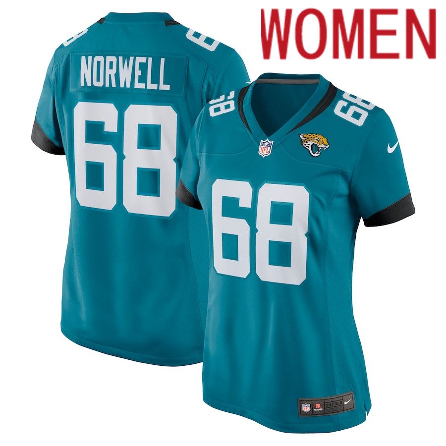 Women Jacksonville Jaguars #68 Andrew Norwell Nike Green Nike Game NFL Jersey